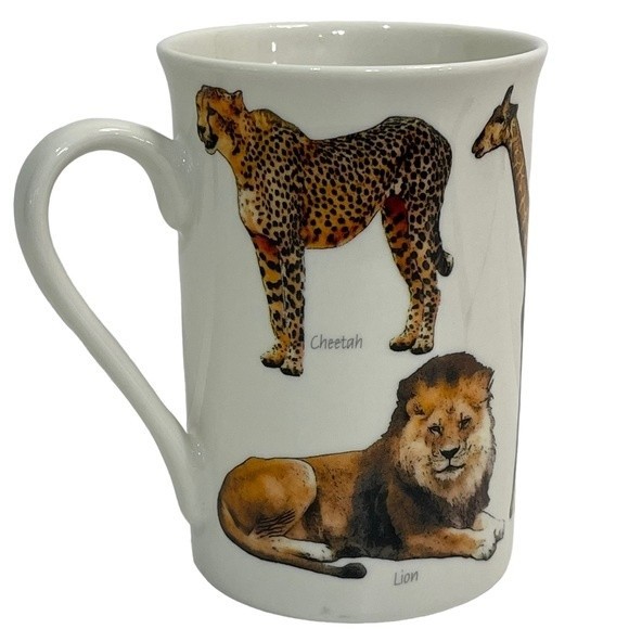 Heritage England Fine China Stoke-On-Trent Coffee Tea Cup African Safari Animals - Picture 2 of 9